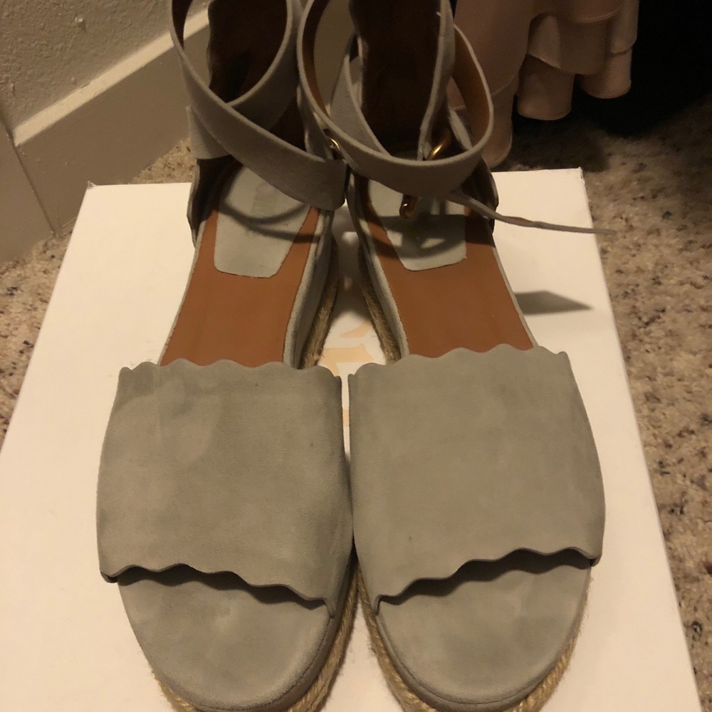 Chloe Lauren Espadrille Wedge Sandal 38